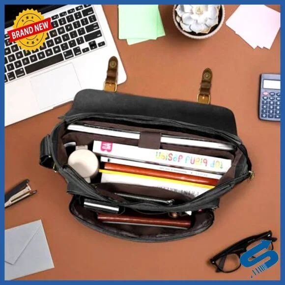 Vintage Canvas Messenger Bag Retro Classic Laptop Satchel Adjustable Shoulder